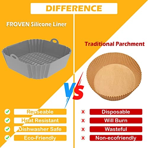 Air Fryer Silicone Liners - Silicone 2 Pack