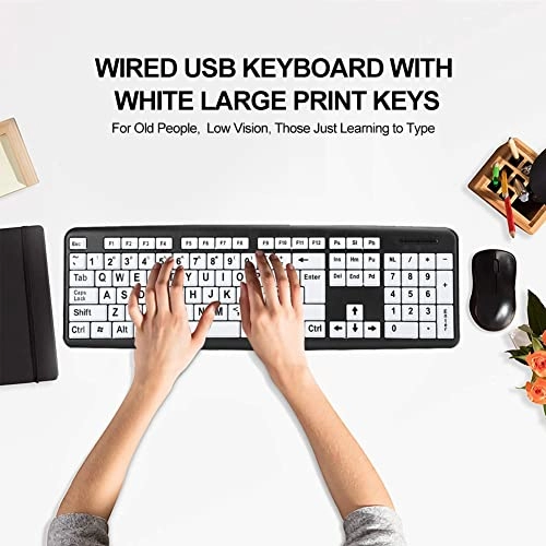 Large Print Computer Keyboard - Wired