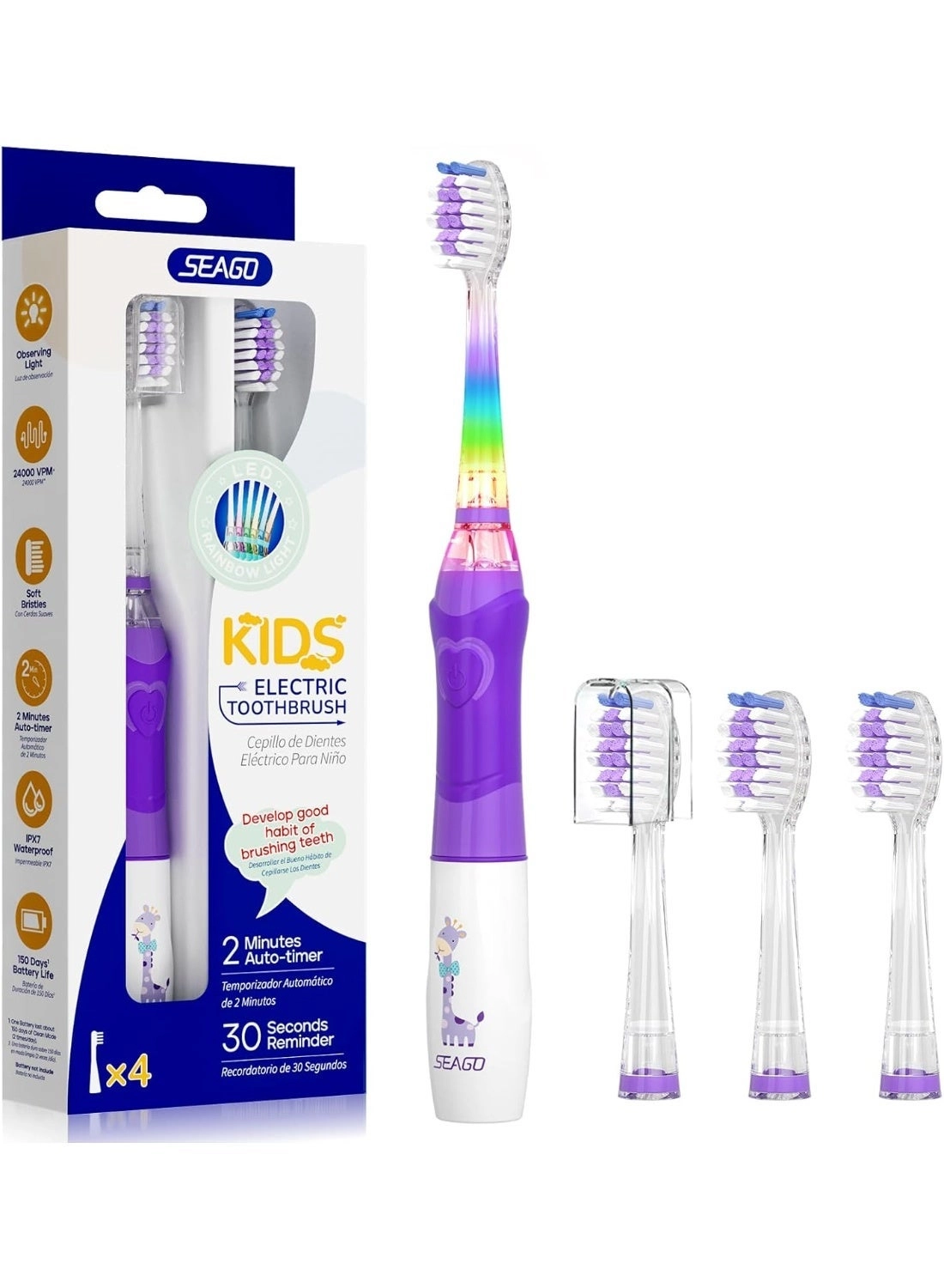 SG977 - Kids 2 Mins Timer 4 Brush Heads