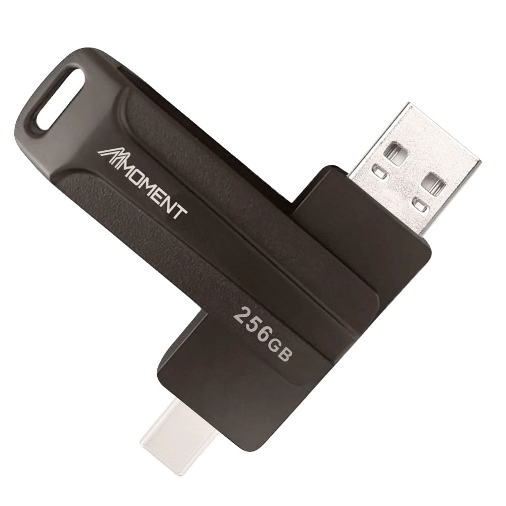 Moment Semiconductor, Inc USB C Flash Drive - USB 3.2 USB Type-A & Type-C 256GB