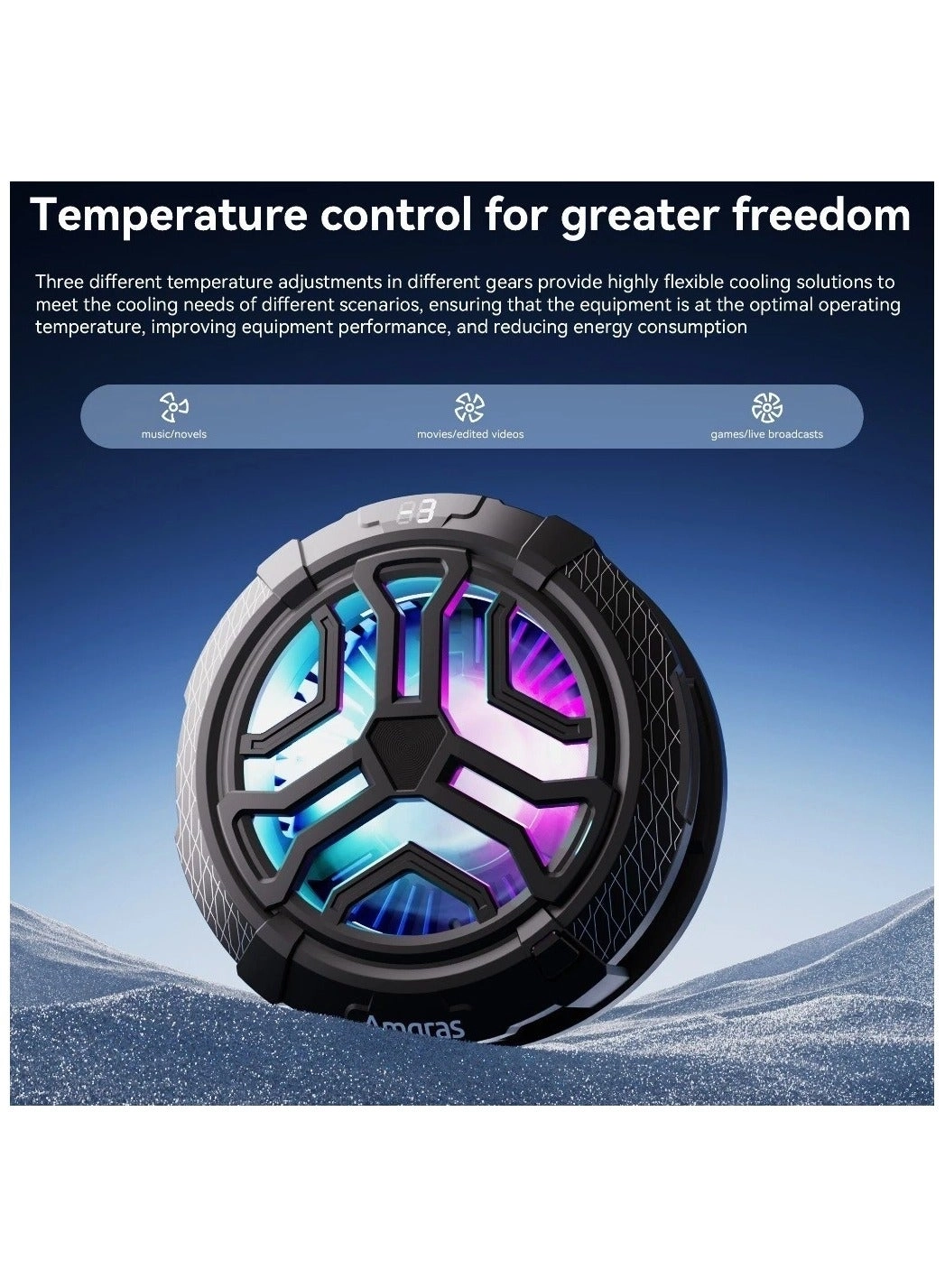 iceWorld Pro - Magnetic Back Clip 2-in-1 RGB Lighting