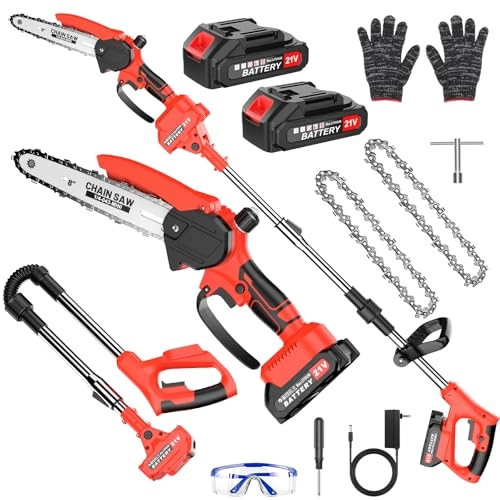 2-in-1 Cordless Pole Saw & Mini Chainsaw - 550 Watts