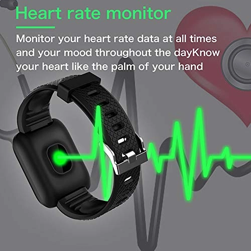 Bluetooth Blood Pressure Monitor - Waterproof Heart Rate Smartwatch