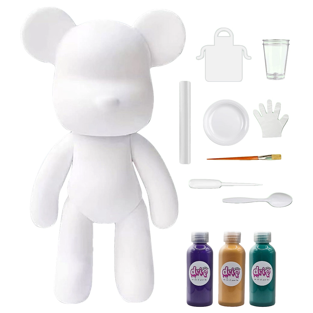 DIY Fluid Paint Bear - Complete Kit 23 cm