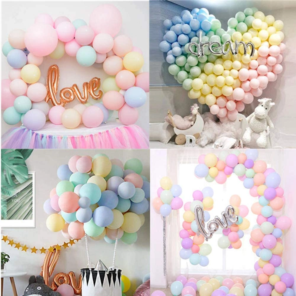 Pastel Balloons + Balloon Arch Kit - 104 Pcs Birthday Unicorn Party Baby Shower
