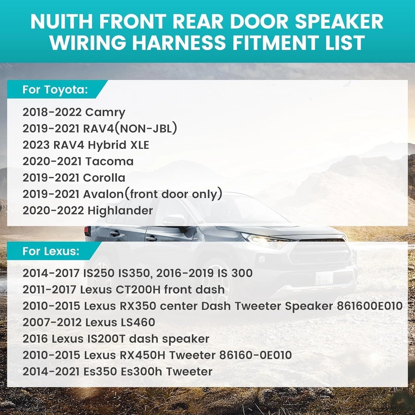 Front Rear Speaker Wire Harness - Toyota Lexus