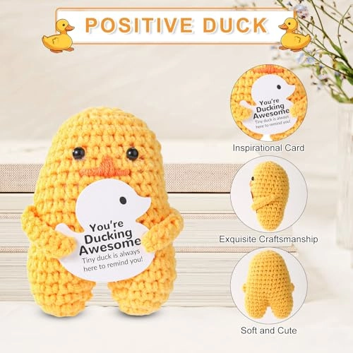 Duck Positive Crochet Duck 9.5 cm