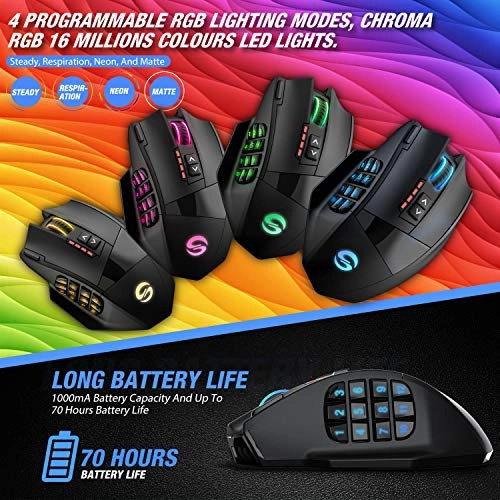 Venus Pro RGB MMO Gaming Mouse - USB Receiver