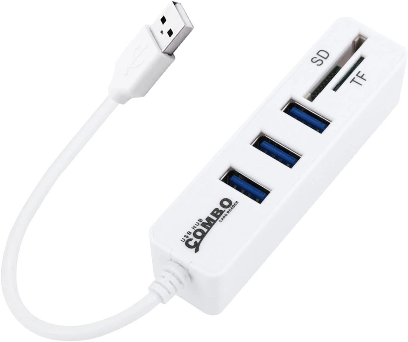 USB Hub Adapter - 3 Port USB 2.0 TF/SD Card Reader 480Mbps