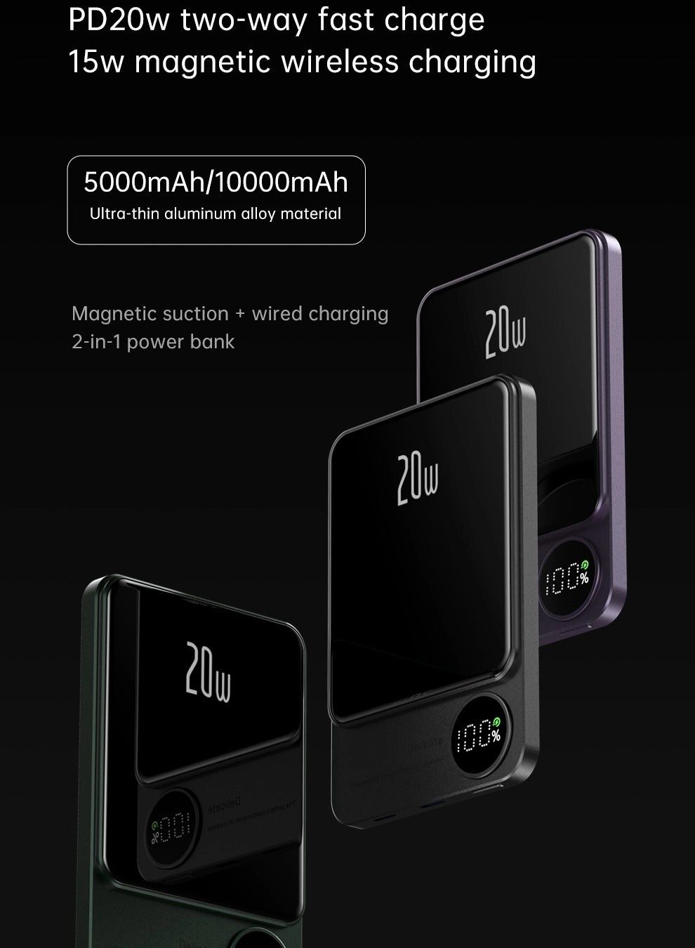 Mag-Safe Fast Charging Power Bank - 5000 Watt-hour