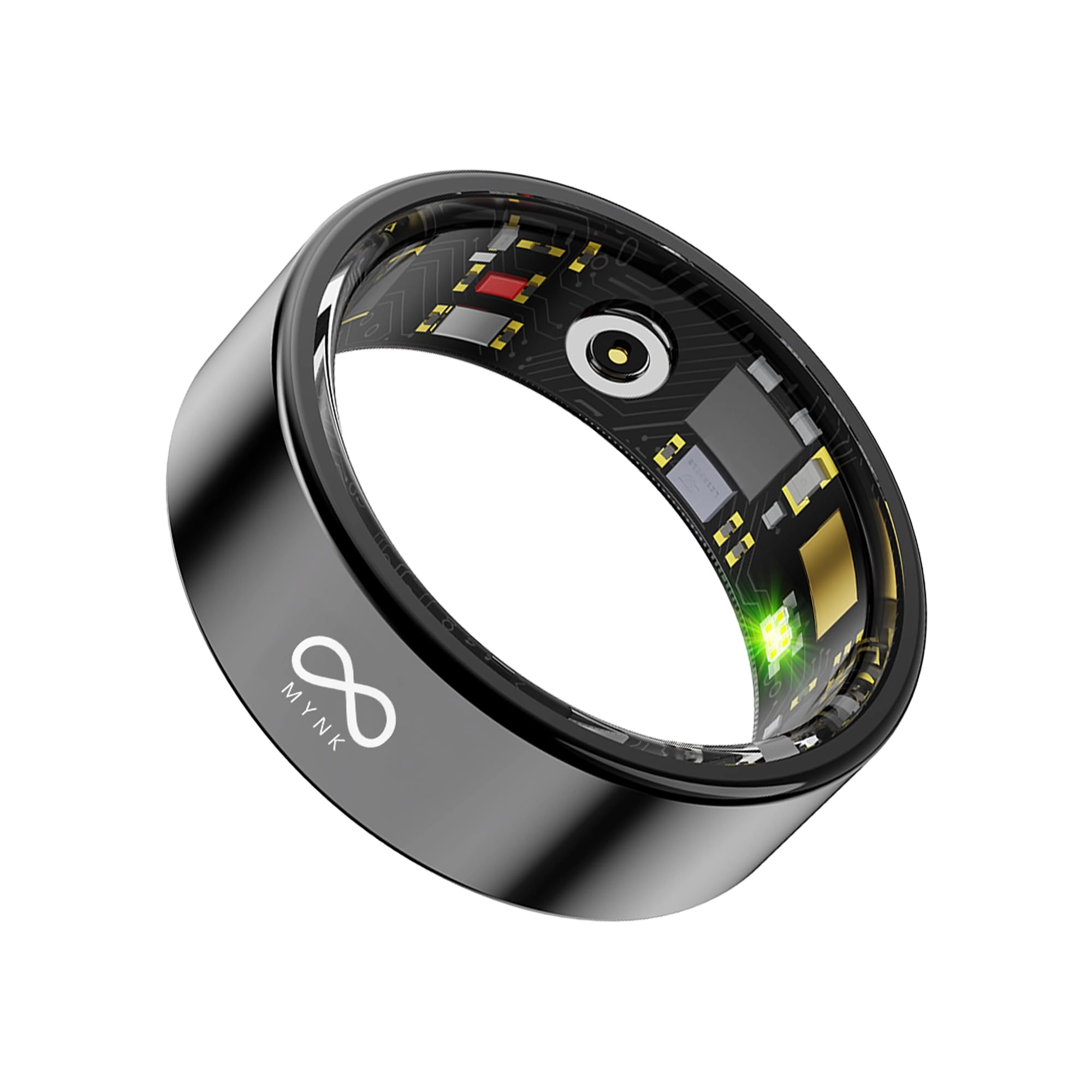 MYNK LIFESTYLE PVT LTD, 402, Infinity Business Tower H221, Sector 63, Noida, Uttar Pradesh -201301 Alpha Smart Ring - Size 9 Black IP68