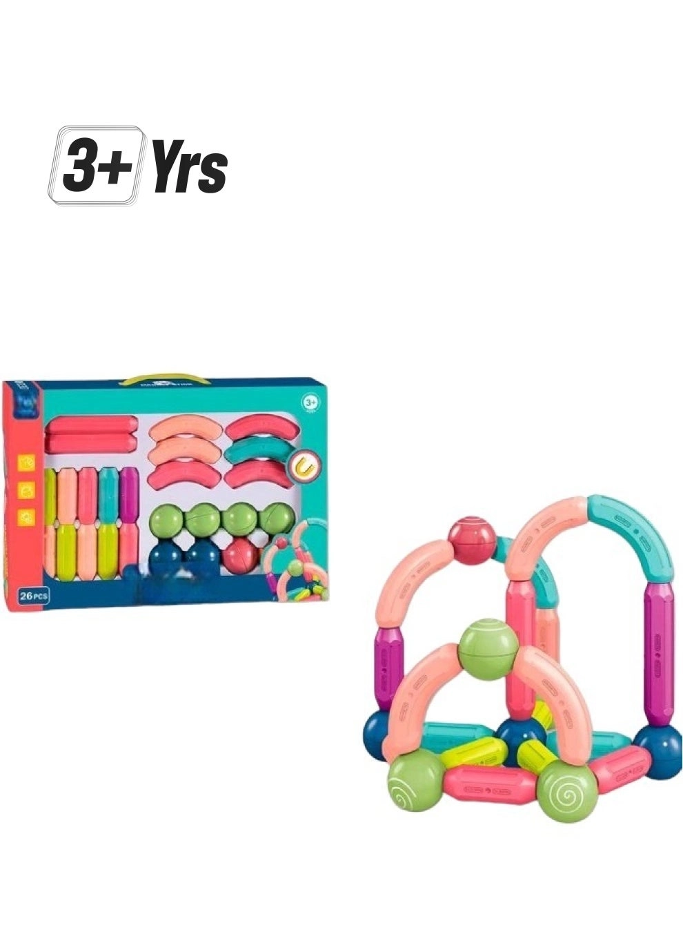 Loquat Magnetic Construction Blocks - 26 pcs