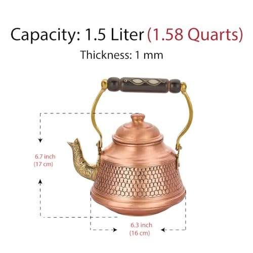 Turkish TeaPot - Copper 1.5 Liters