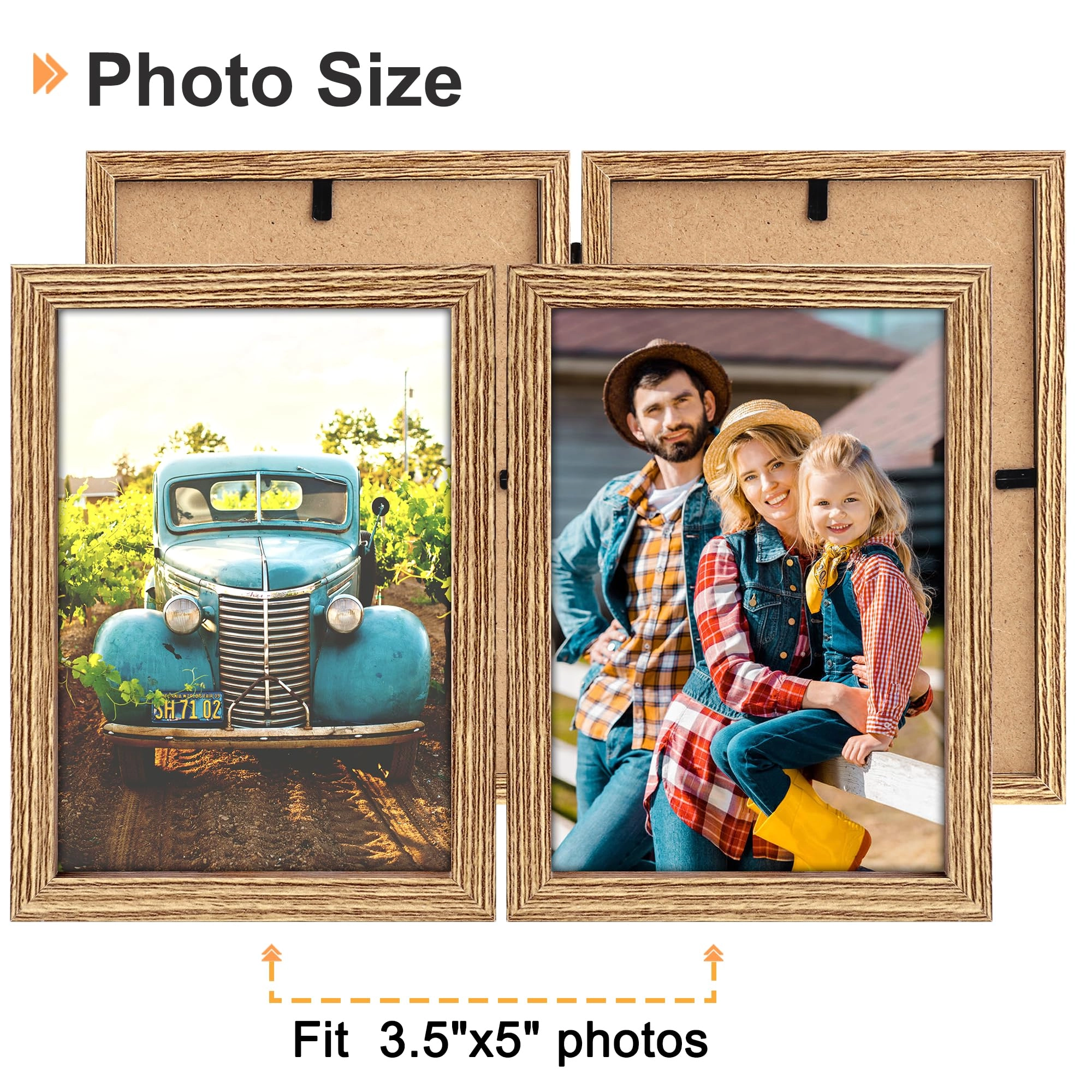 Double Picture Frame - 3.5x5 in 2 picture frames