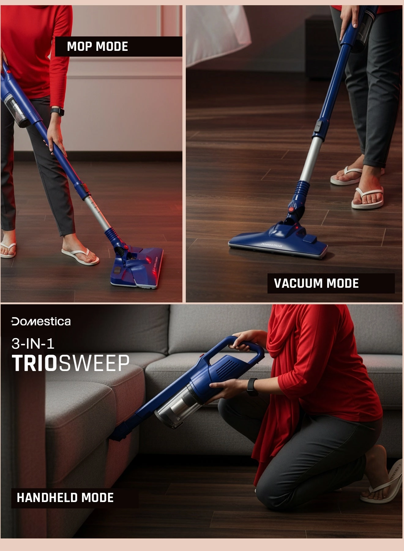 Trio Sweep - 800ml 20,000Pa 600W