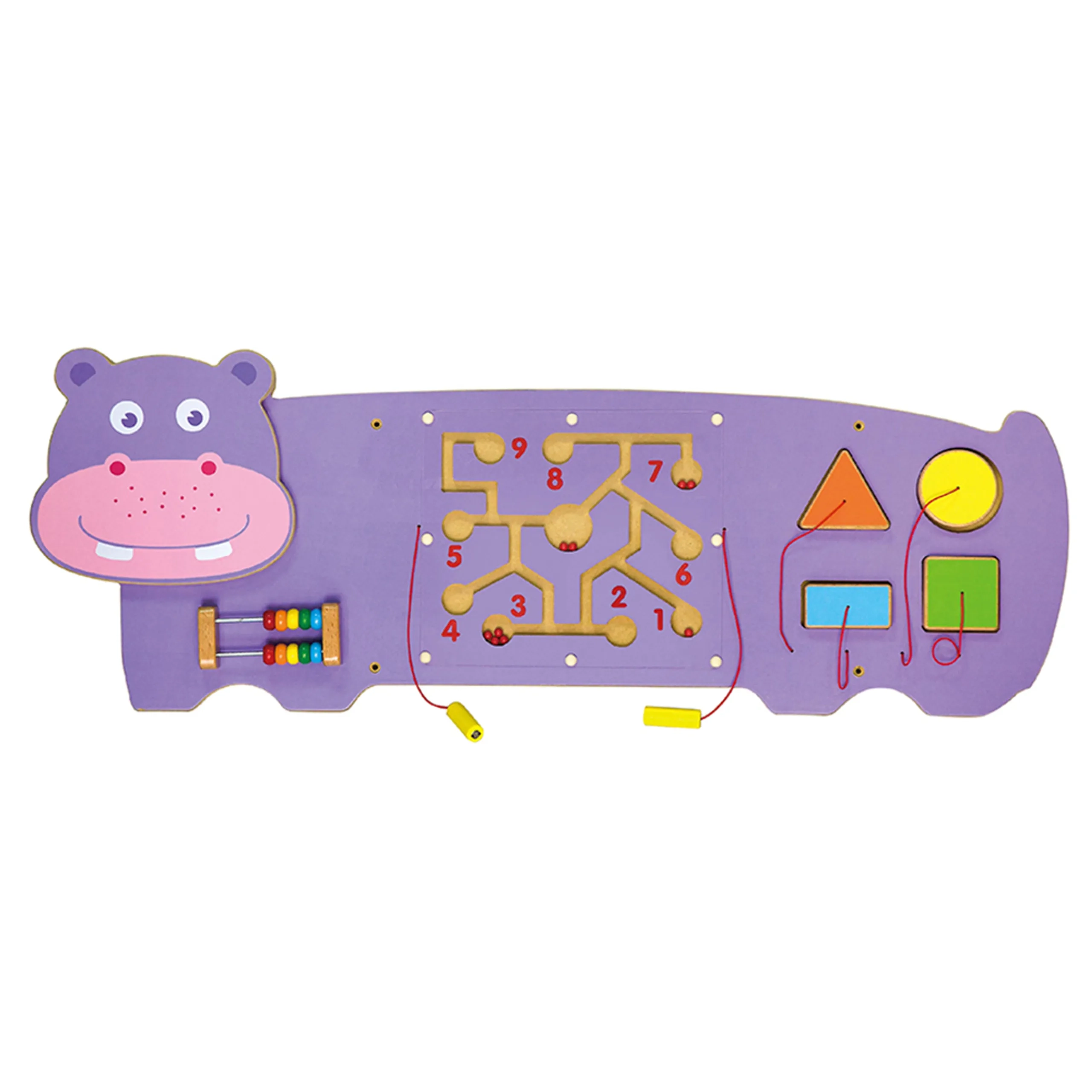 VIGA Wooden Hippo Wall Toy