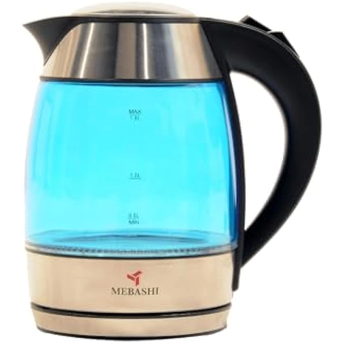 Mebashi Glass Body Cordless Electric Kettle