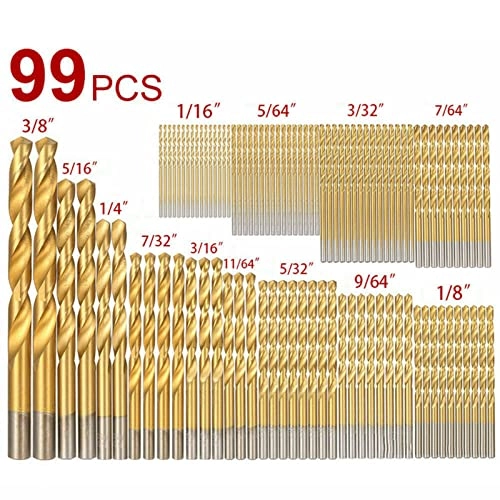 Drill Bits Set - HSS Titanium 99Pcs 1.5mm-10mm