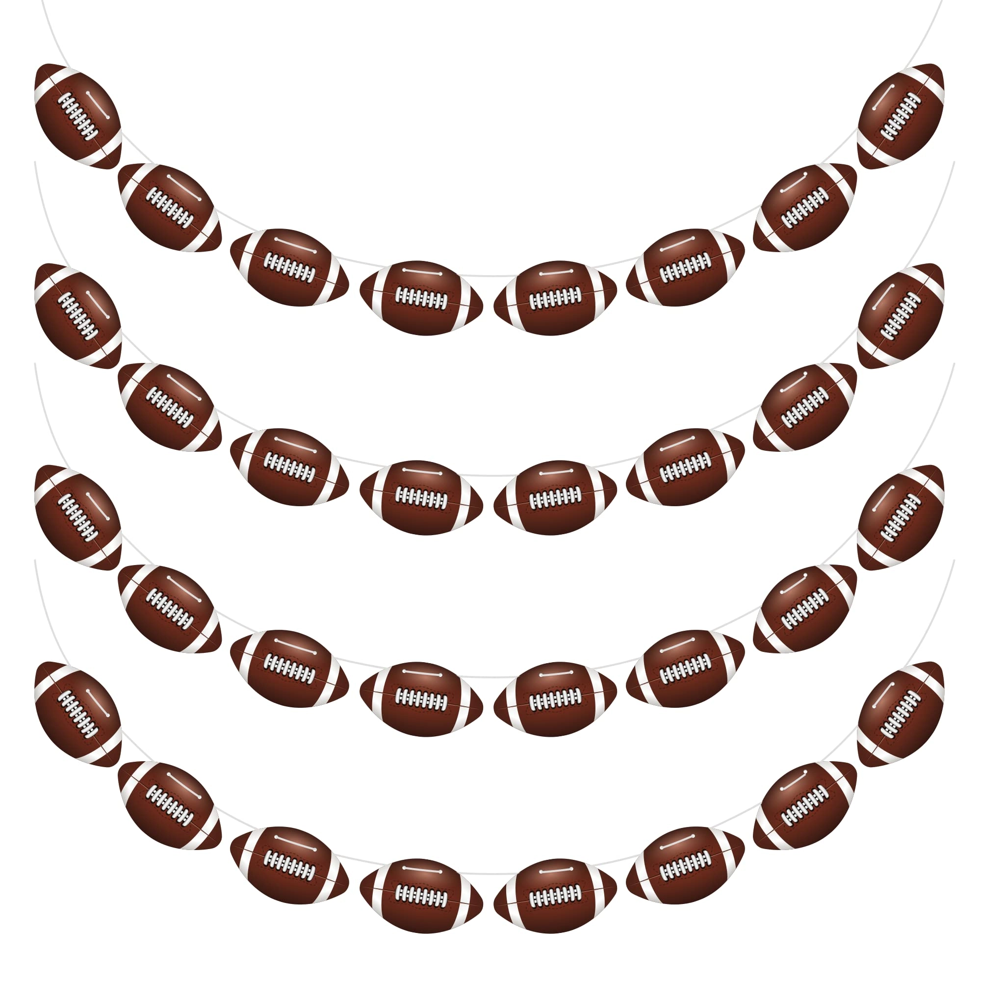 venicor Football Banner - 4PC Themed Birthday Party Bundle