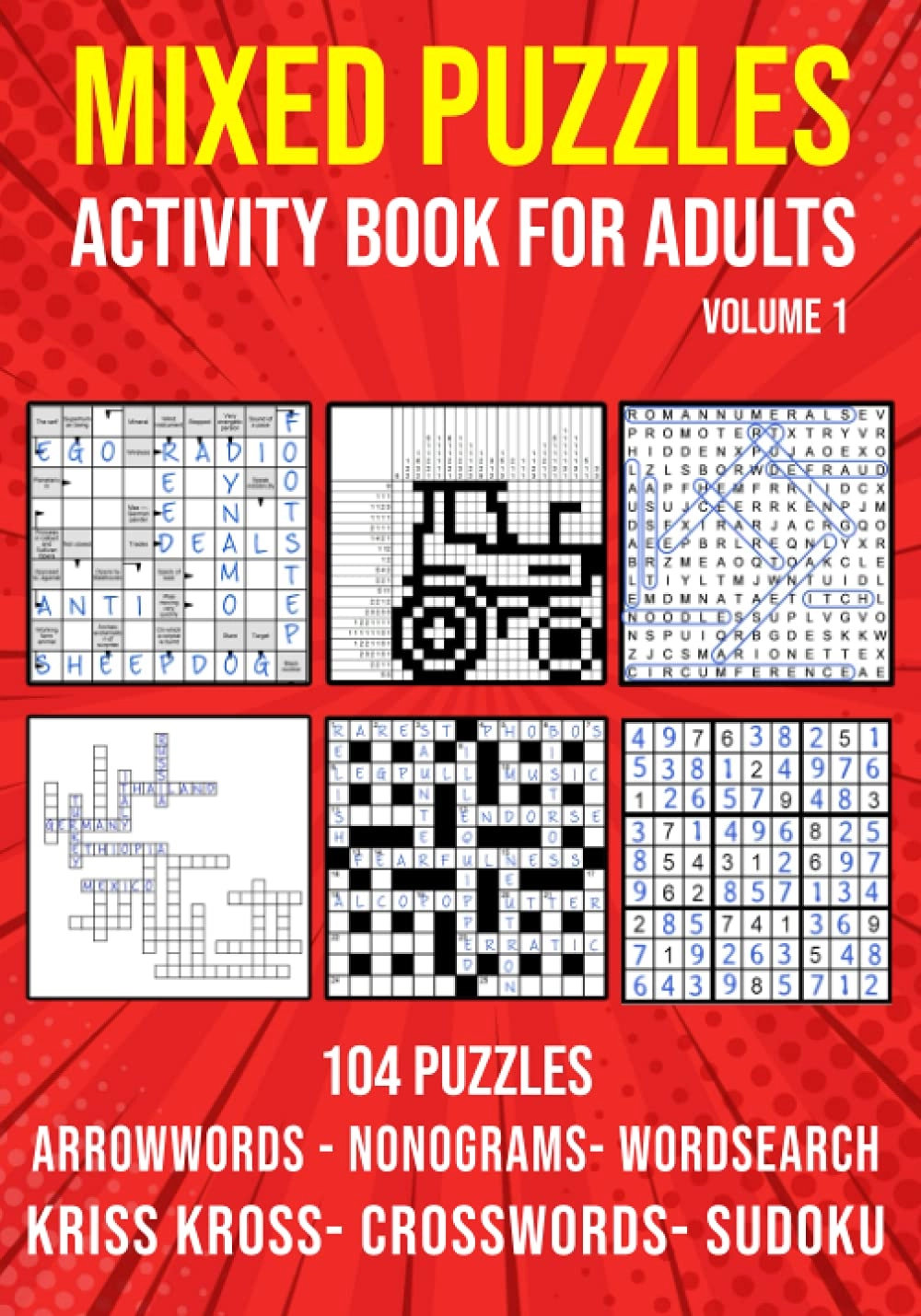 MZA STORES Puzzle Book for Adults Mixed Puzzle