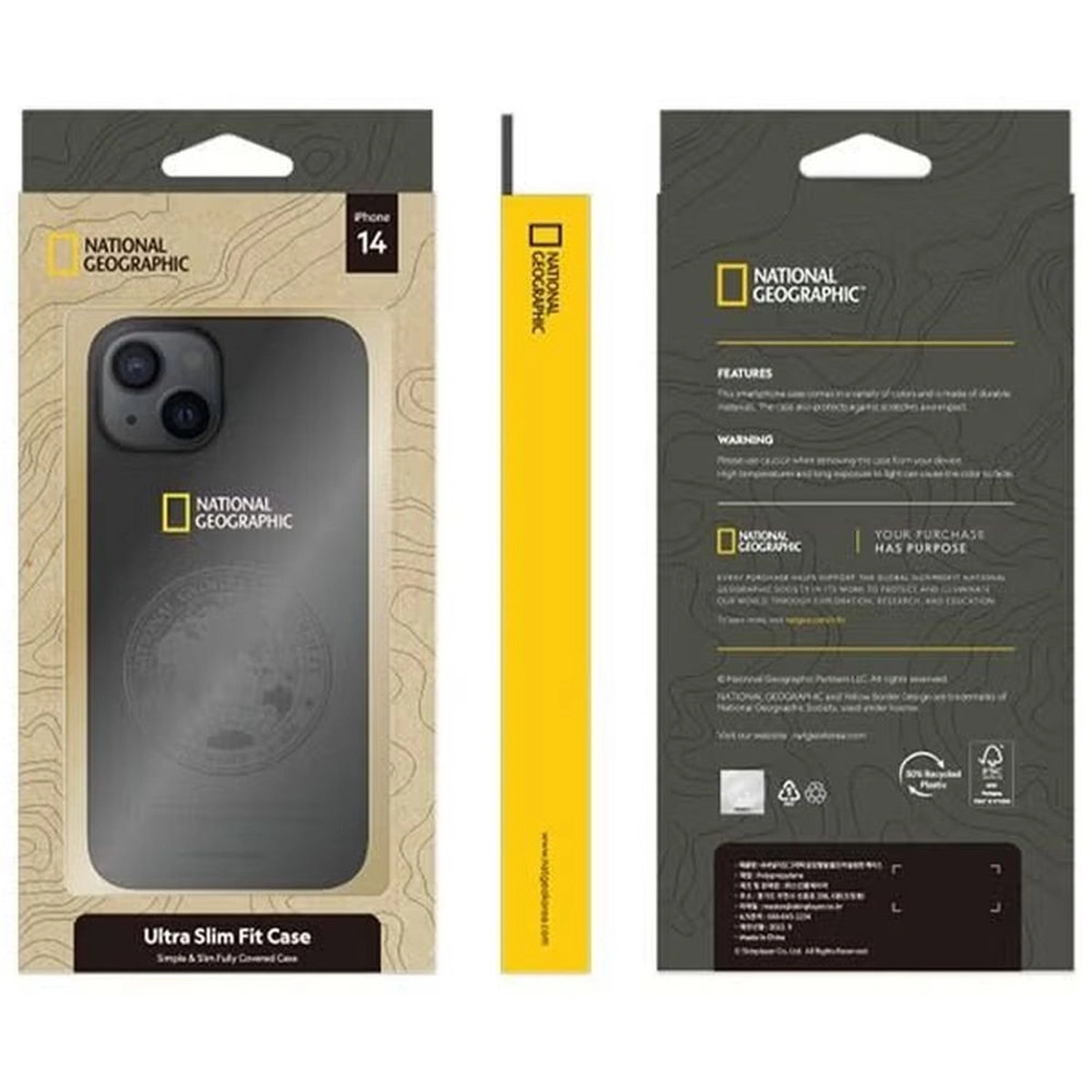 National Geographic Global Seal Ultra Slim Fit Case - Polypropylene for iPhone 14