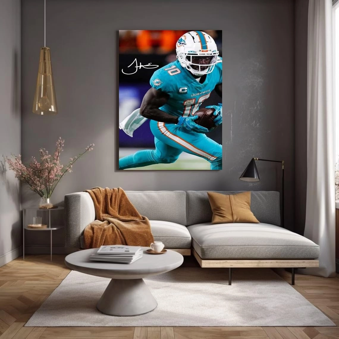 Tyreek Hill Poster - Canvas 16 x 24 in Framed