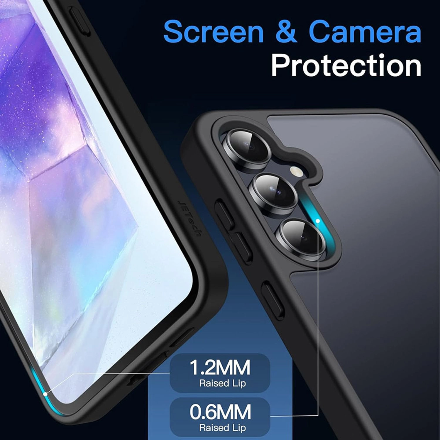 Case with Screen Protector for Samsung Galaxy A55