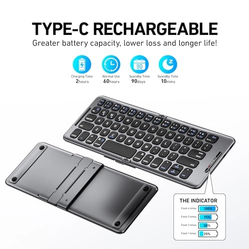 Foldable Bluetooth Keyboard - Wireless