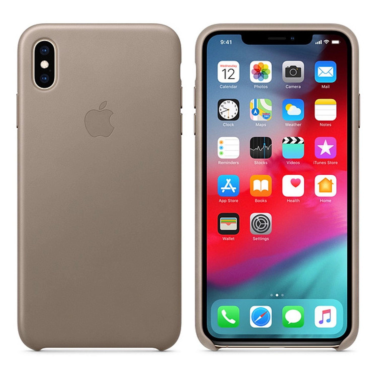 Leather Case Back Case for iPhone XS Max