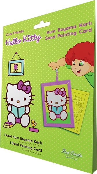 Red Castle Sand Paining Hello Kitty Sand Painting Card - 3+ years