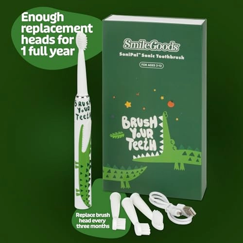 SoniPal Sonic Toothbrush - Rechargeable 3 Power Modes 4 Brush Heads