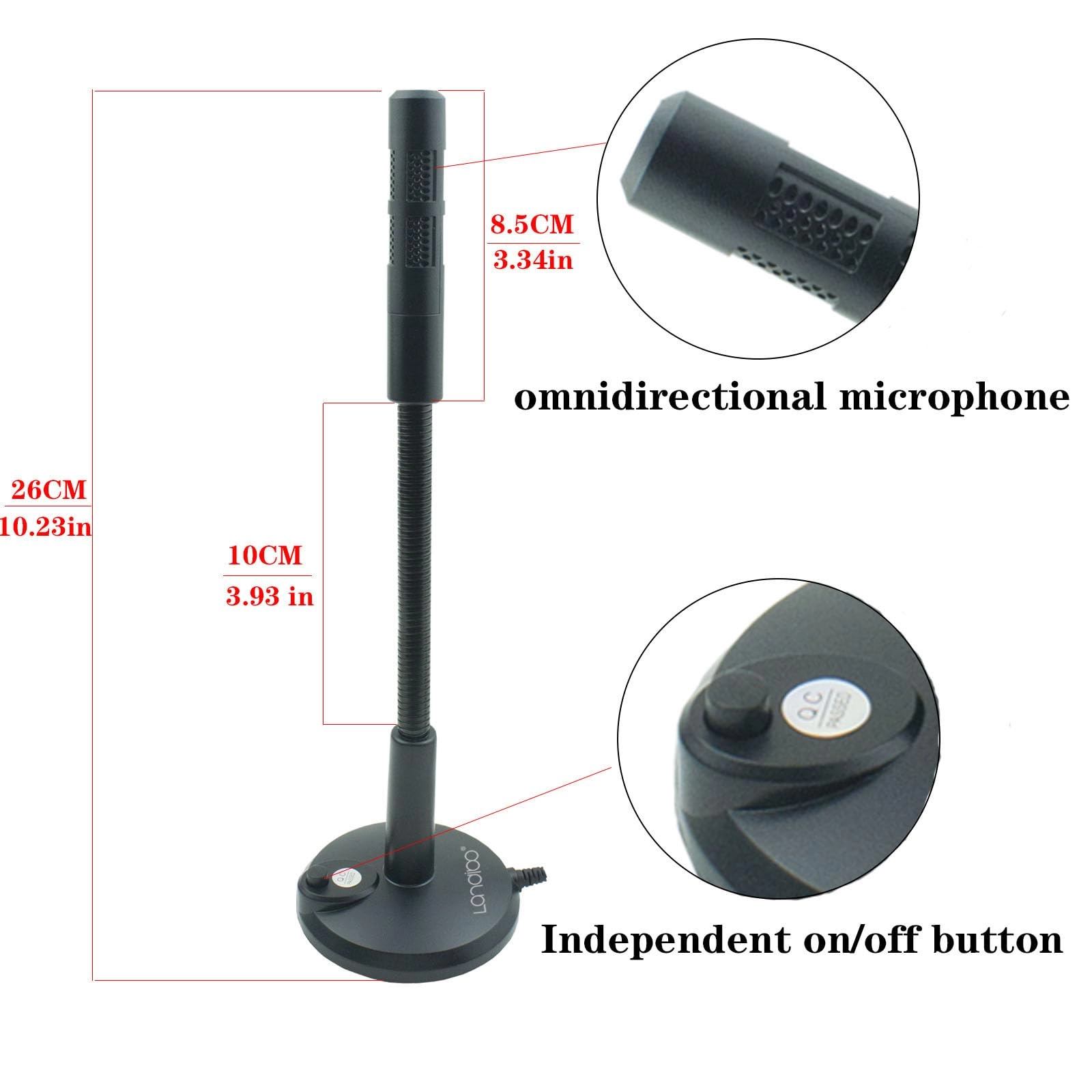 QWE900 3.5mm-Mini-Jack Microphone