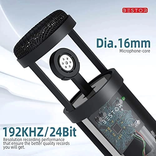 USB Condenser Microphone Kit - USB Microphone 192kHZ/24bit Cardioid