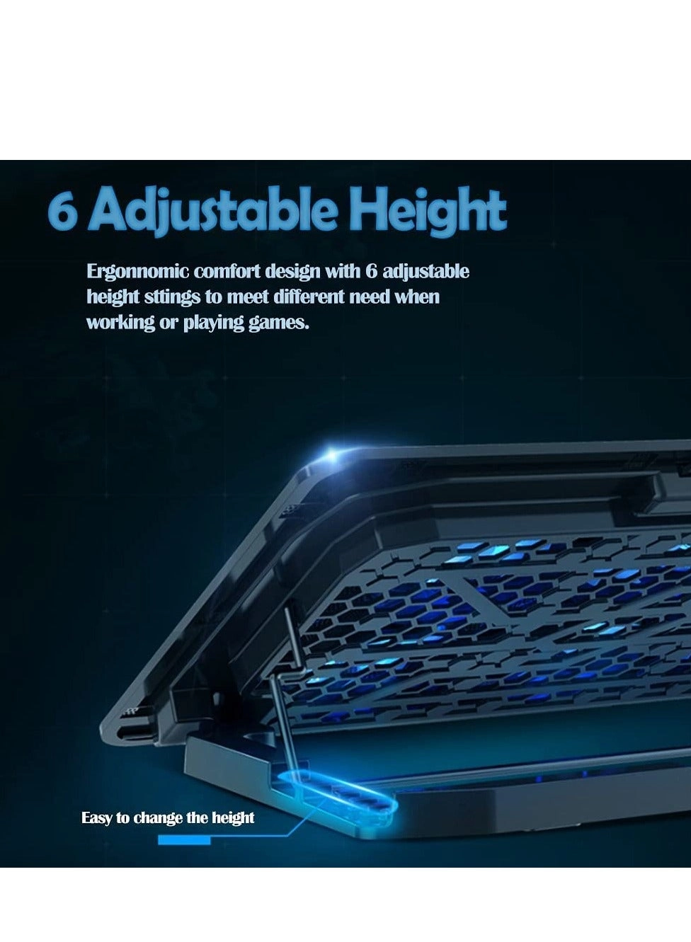 Laptop Cooling Pad - Black LED