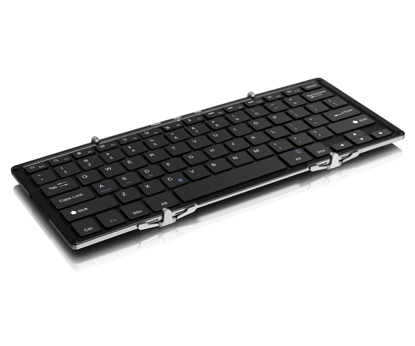 Aluratek Portable Aluminum Tri-Fold Bluetooth Keyboard