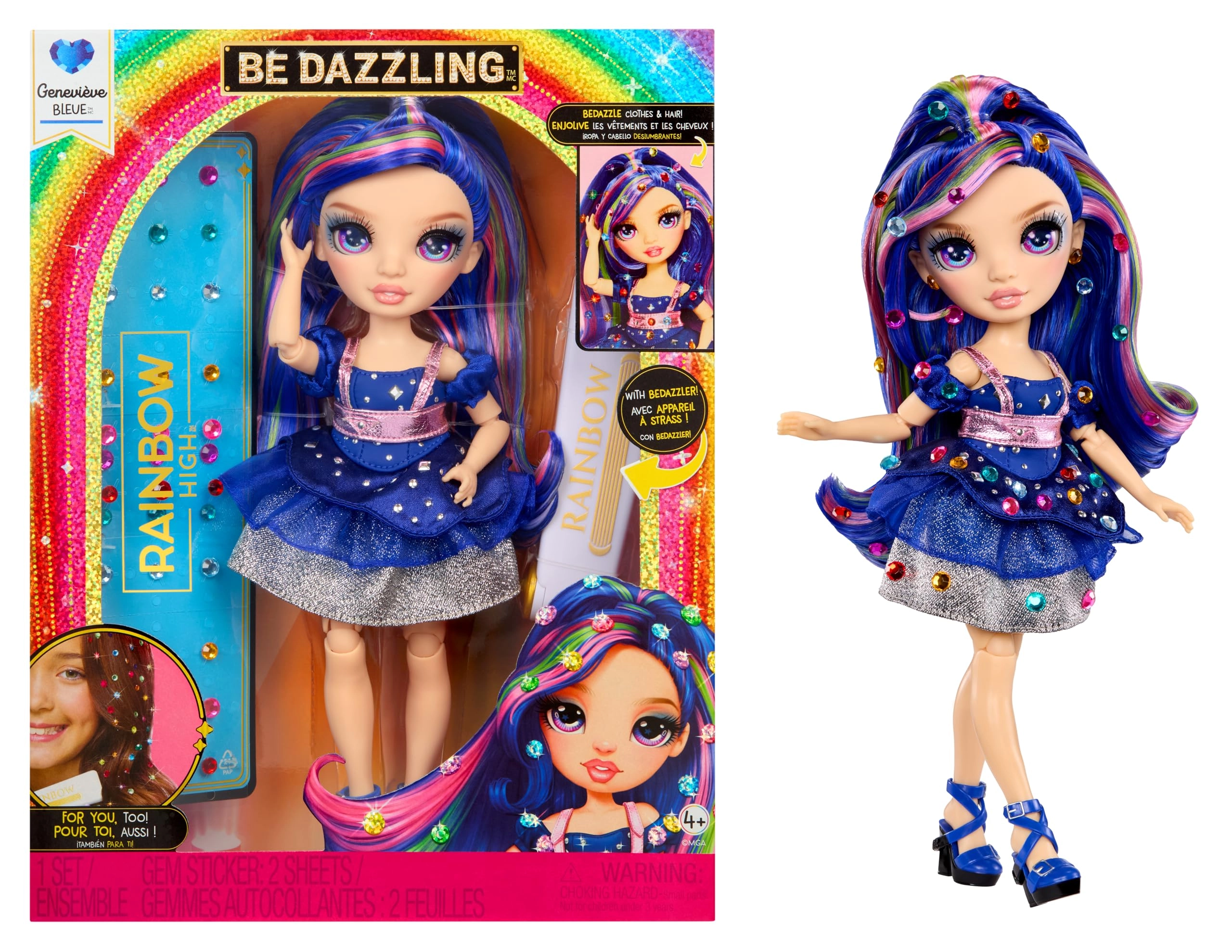 Rainbow High Genevieve Bleue Fashion Doll - 28cm Blue Ages 4+