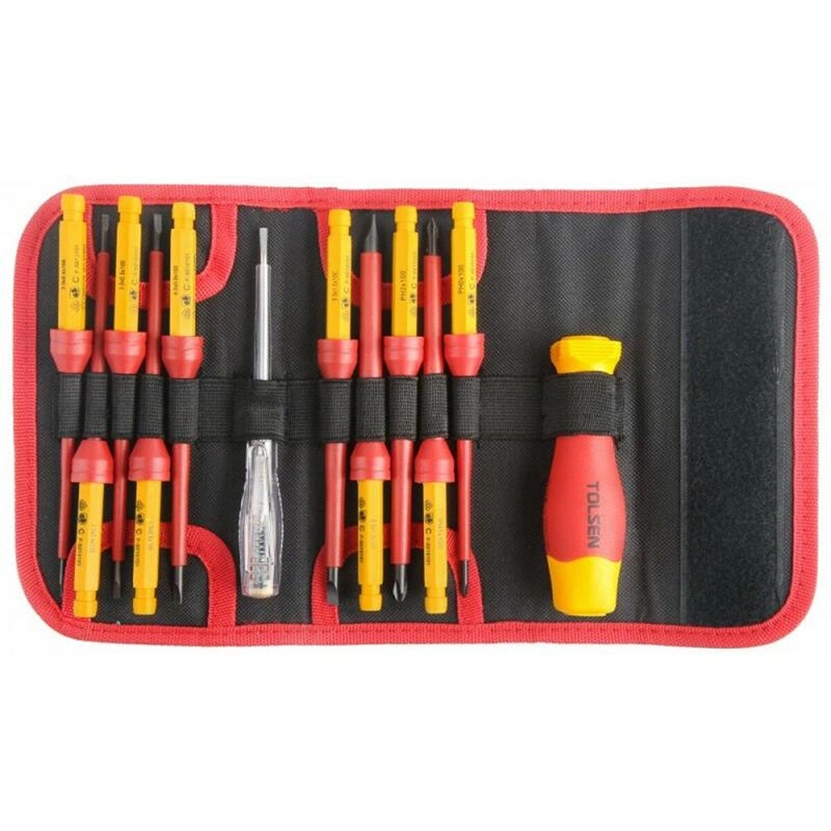 TOLSEN V33212 Insulated Slotted and Phillips Screwdriver Set (12 Pcs)