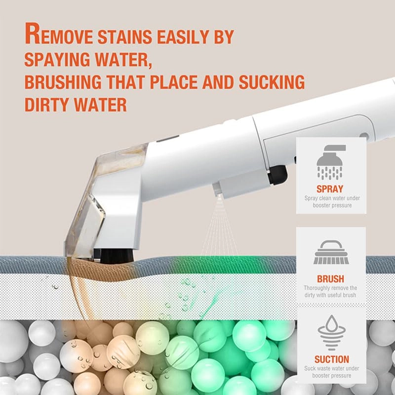 Handheld Carpet & Upholstery Cleaner - 450W 12KPa 1.5m Hose