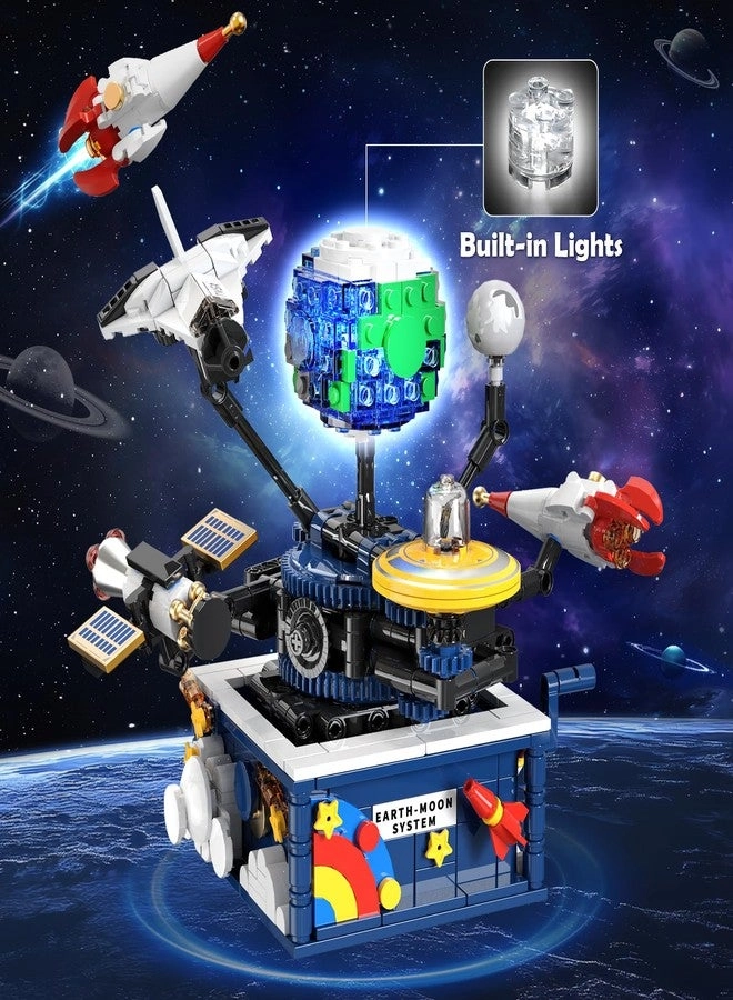 Planet Rotatable Space Sets - Earth & Moon 554 pcs