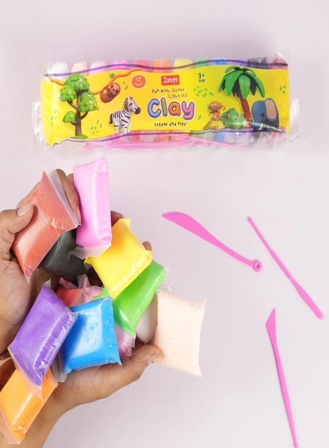 Super Light Air Clay - for Kids with Sculpting Tools 36pcs.