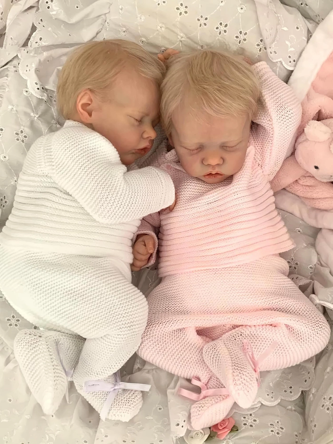 Reborn Baby Doll - 18 Inch Full Body Vinyl Boy & Girl Gift Set