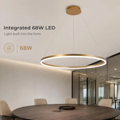 Modern Round LED Chandelier - 3000K–4000K–6000K Dimmable
