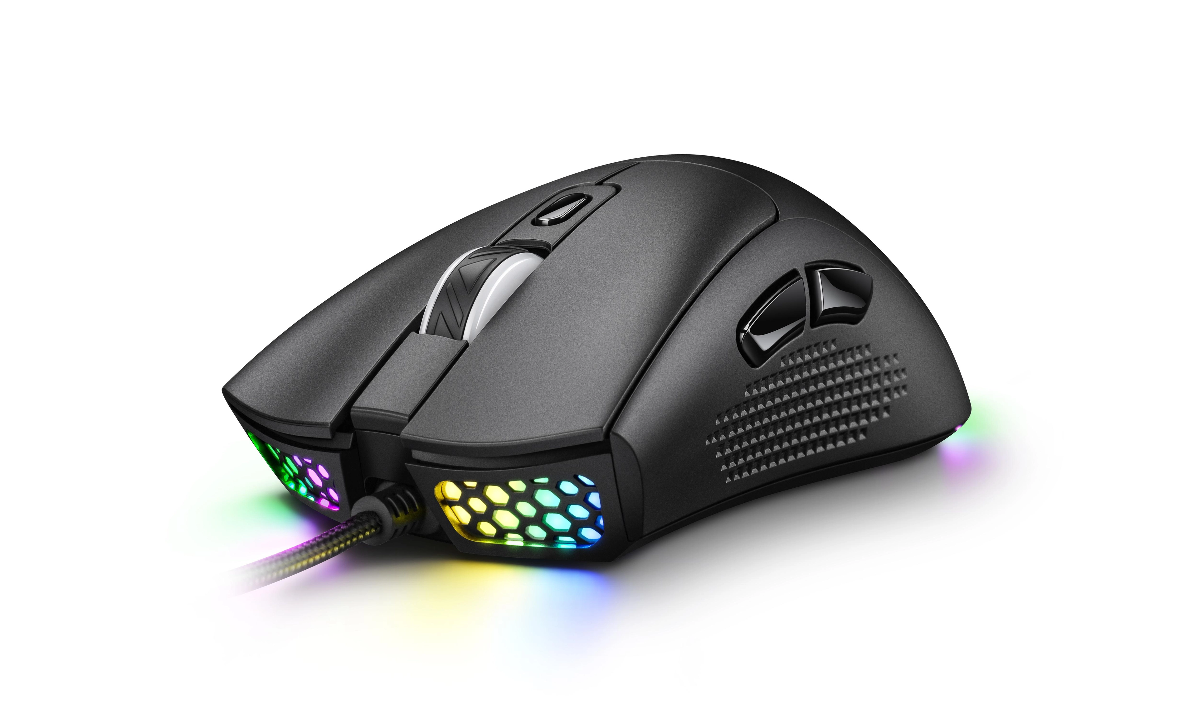 Keyboard - 68 Keys + Mouse - 65g 12800 DPI + Headset - 50mm + Mousepad - 360x260mm - PC