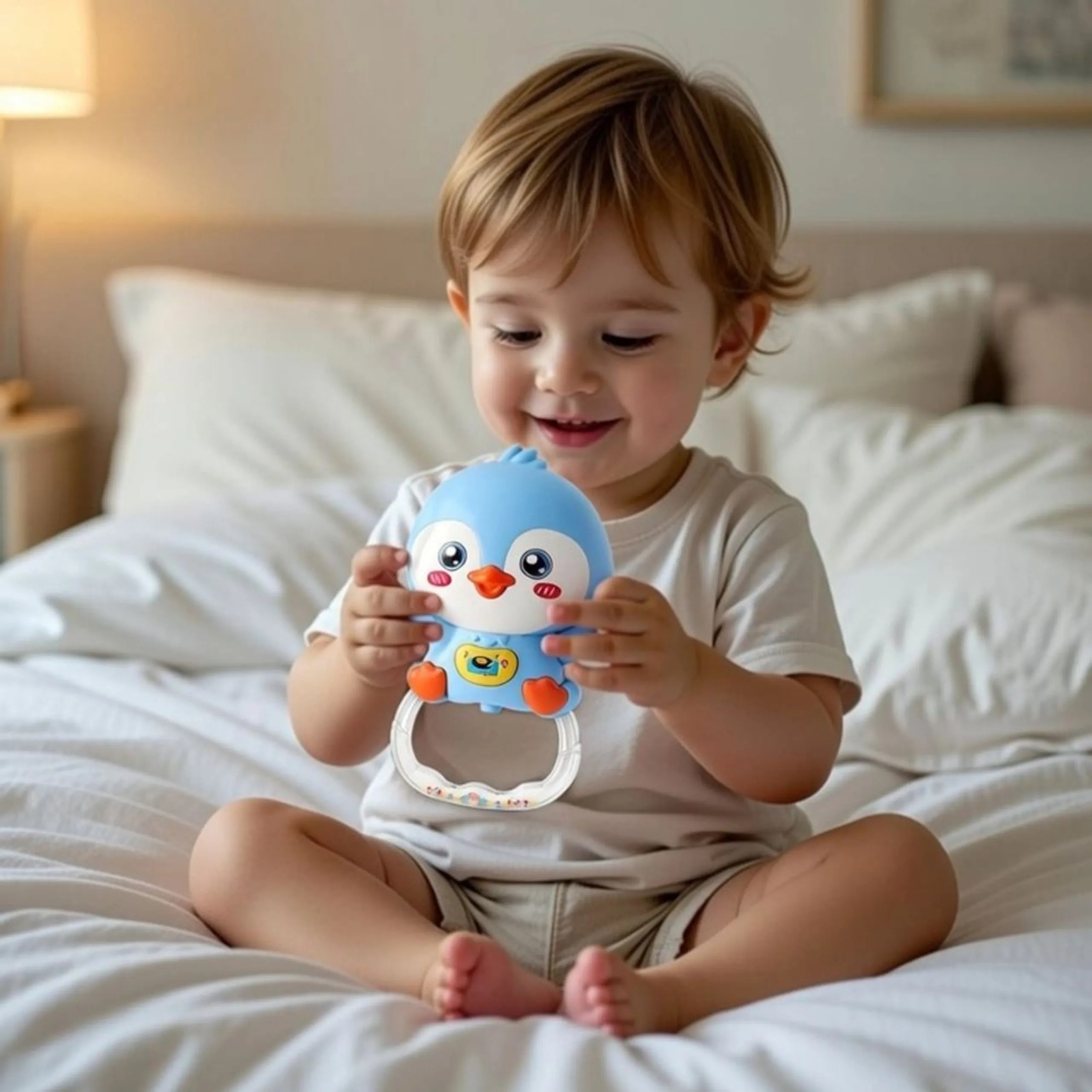 Baby Penguin Rattle - 3 months