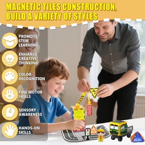 Magnetic Tile Building Set
