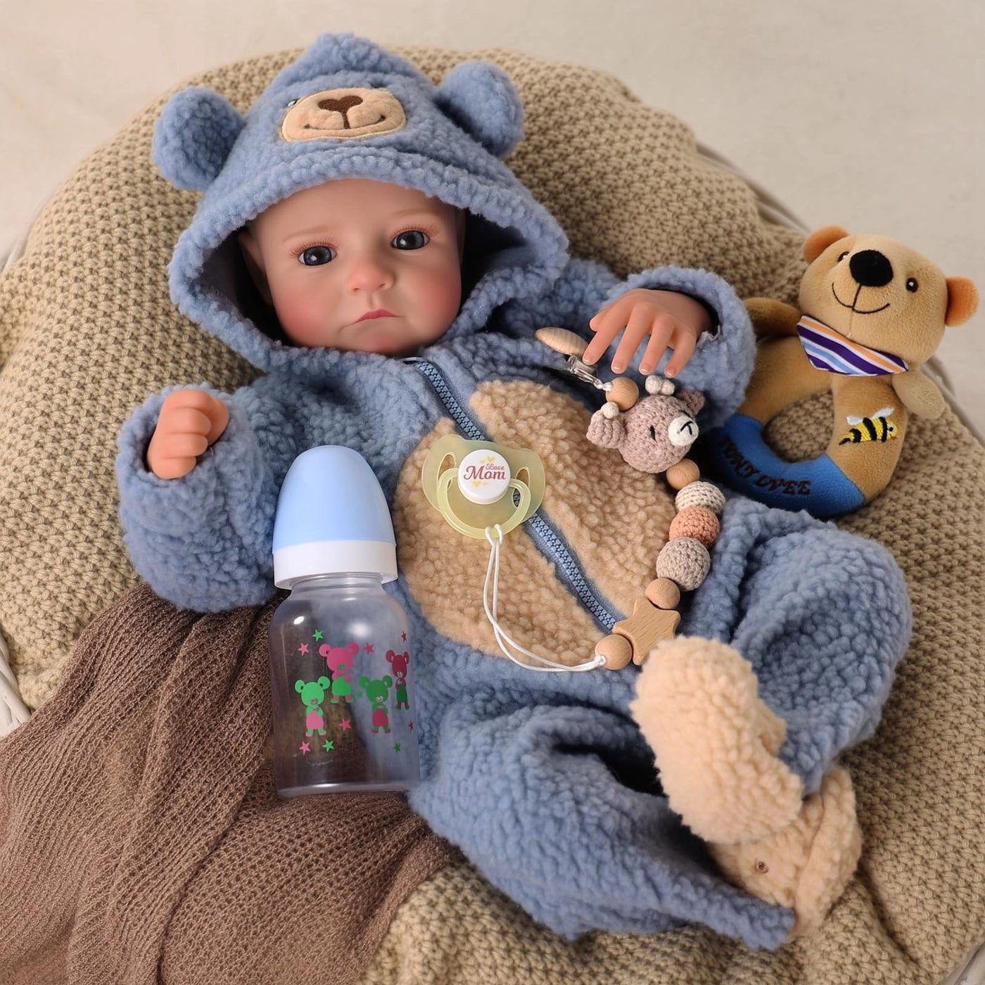 Reborn Baby Doll - 17-Inch Soft Cloth Body Sleeping Ages 3+