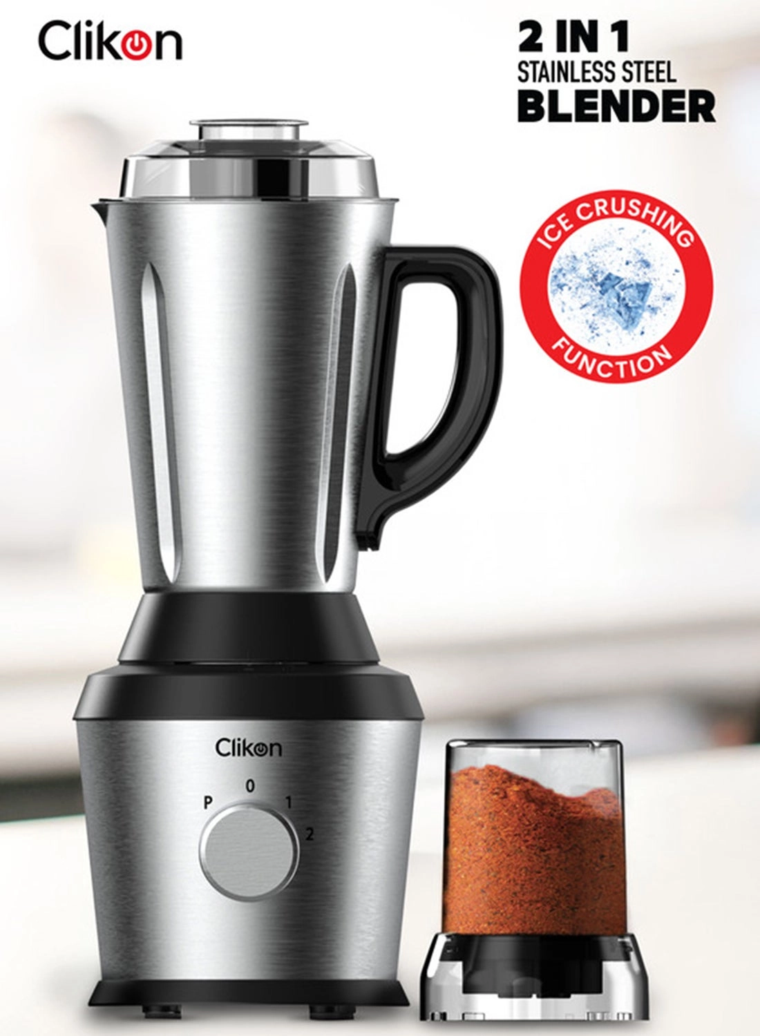 Clikon CK2694 - 2-in-1 Blender Stainless Steel Big Jar Precision Blades