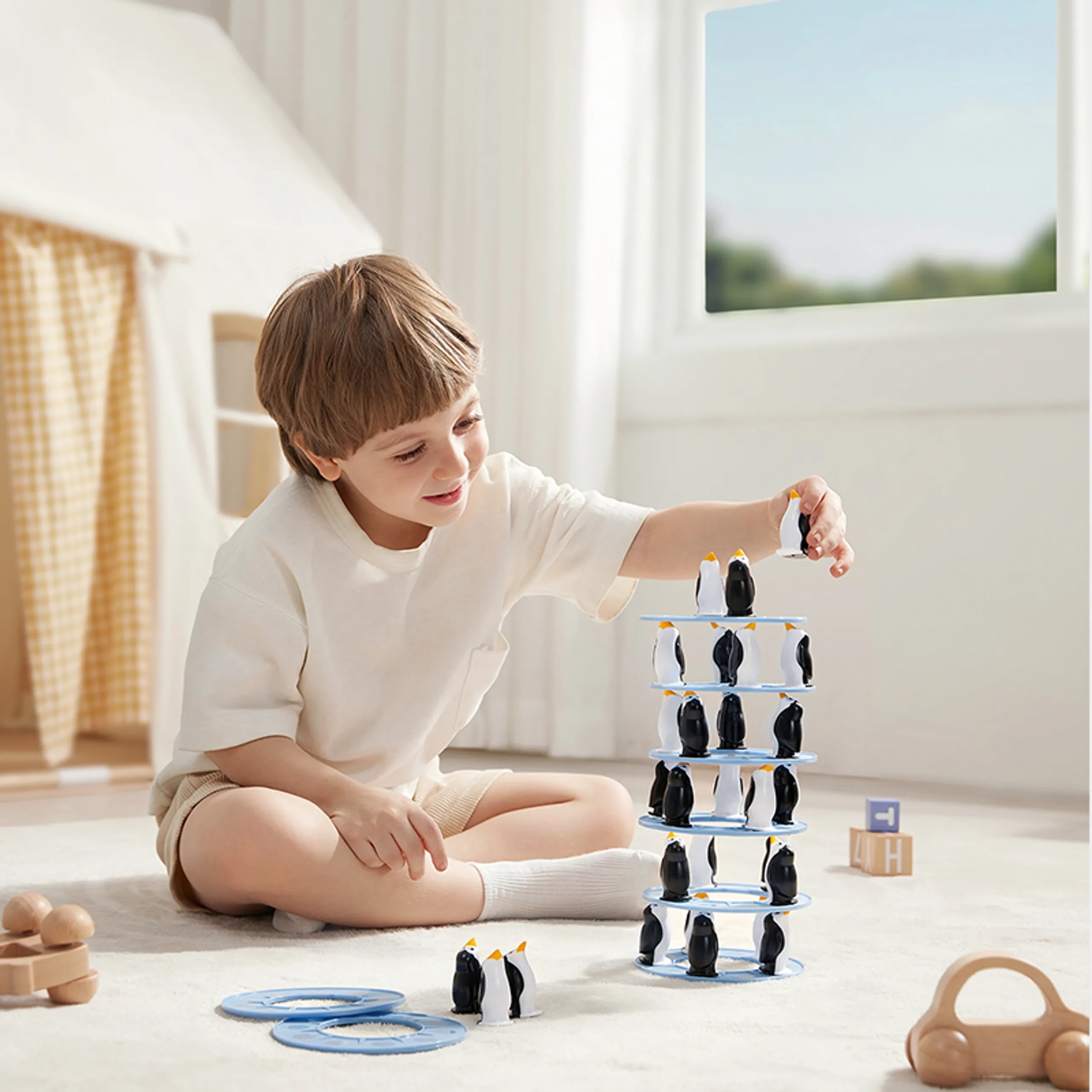 Penguins Jenga Stacking Game - 3 years & above