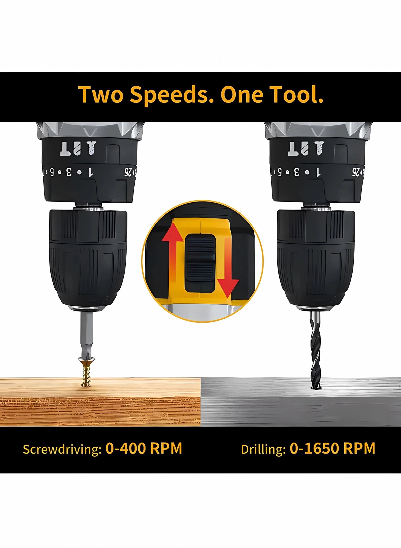 21v rechargeable drill - 2.0Ah lithium-ion 3/8-inch