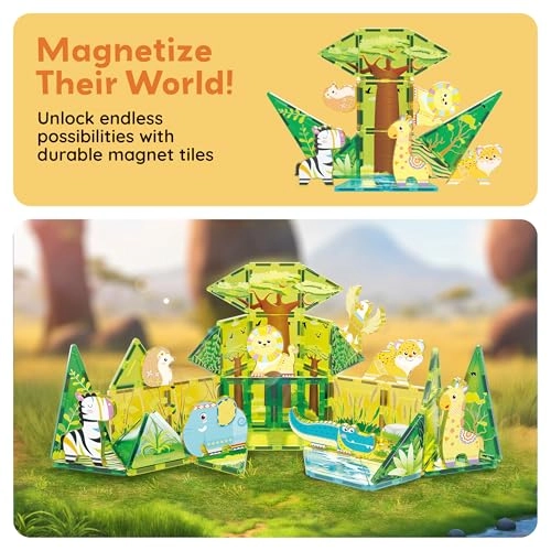 Magnet Building Blocks - Safari Animal 8pcs